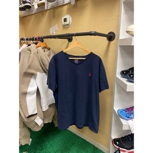 Polo Ralph Lauren Mens Navy Blue V Neck Short Sleeve T Shirt Size XL